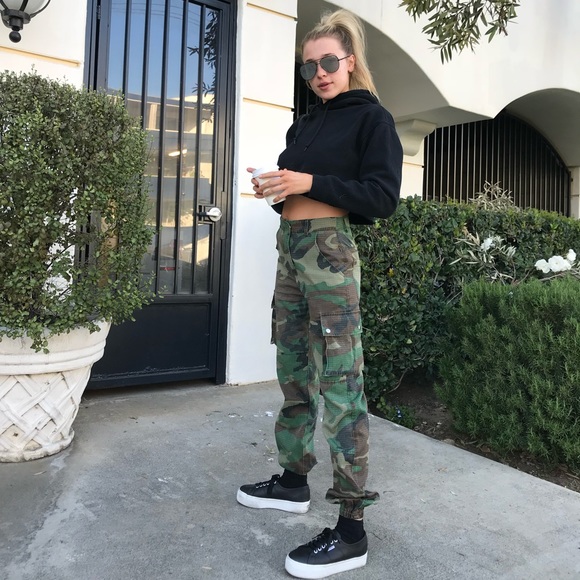 camo trousers missguided